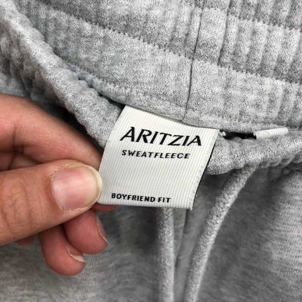 Aritzia Tna Sweatfleece Sweatpants Womens XS Regular Gray Boyfriend Fit Joggers - Picture 5 of 10